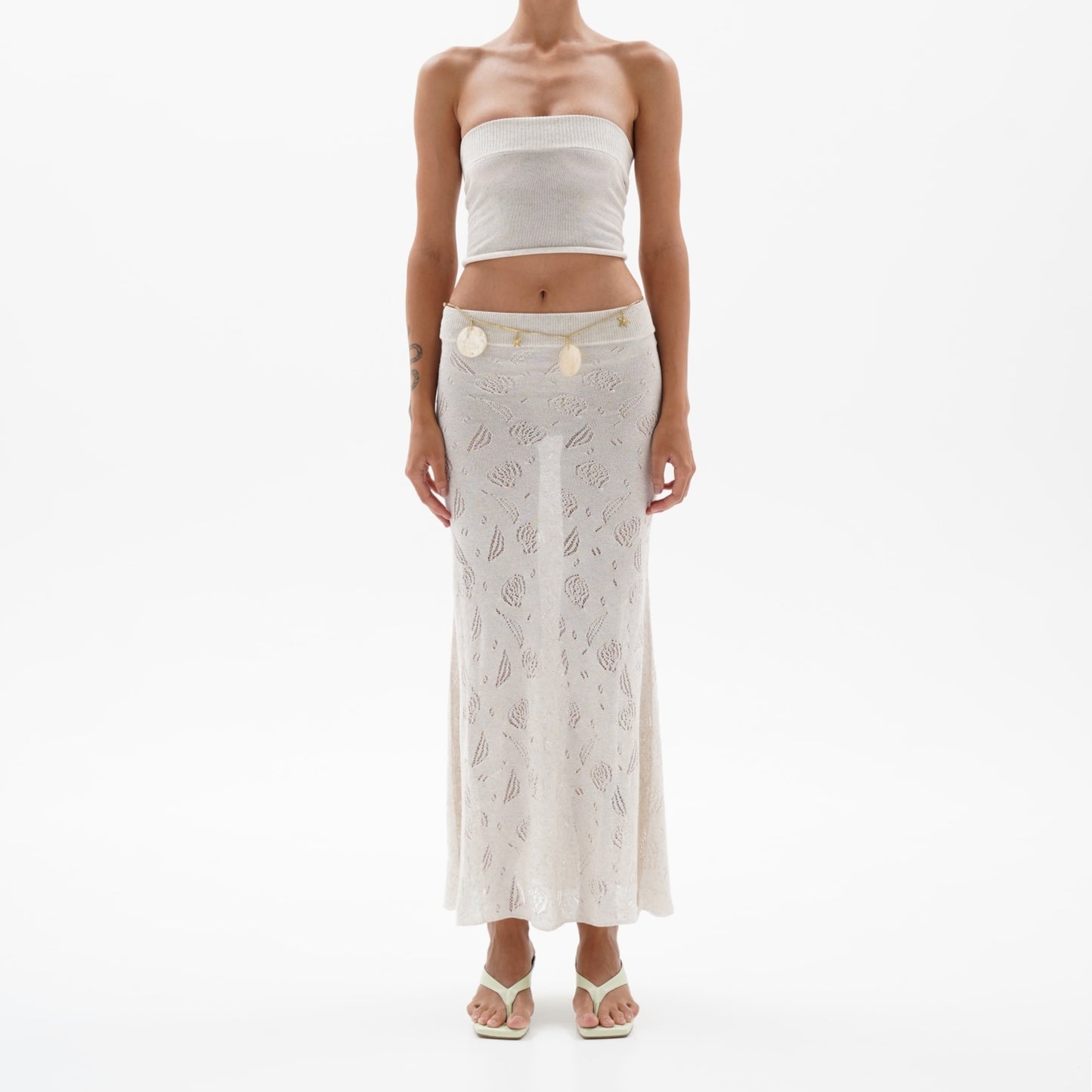 Спідниця BlackSeaTribe Ажурна максі Кокос