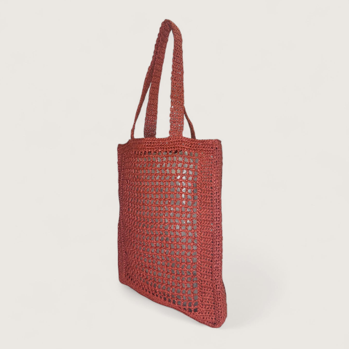 Сумка Butterfly Shopper LYU HM 2024.04 bordo rafia