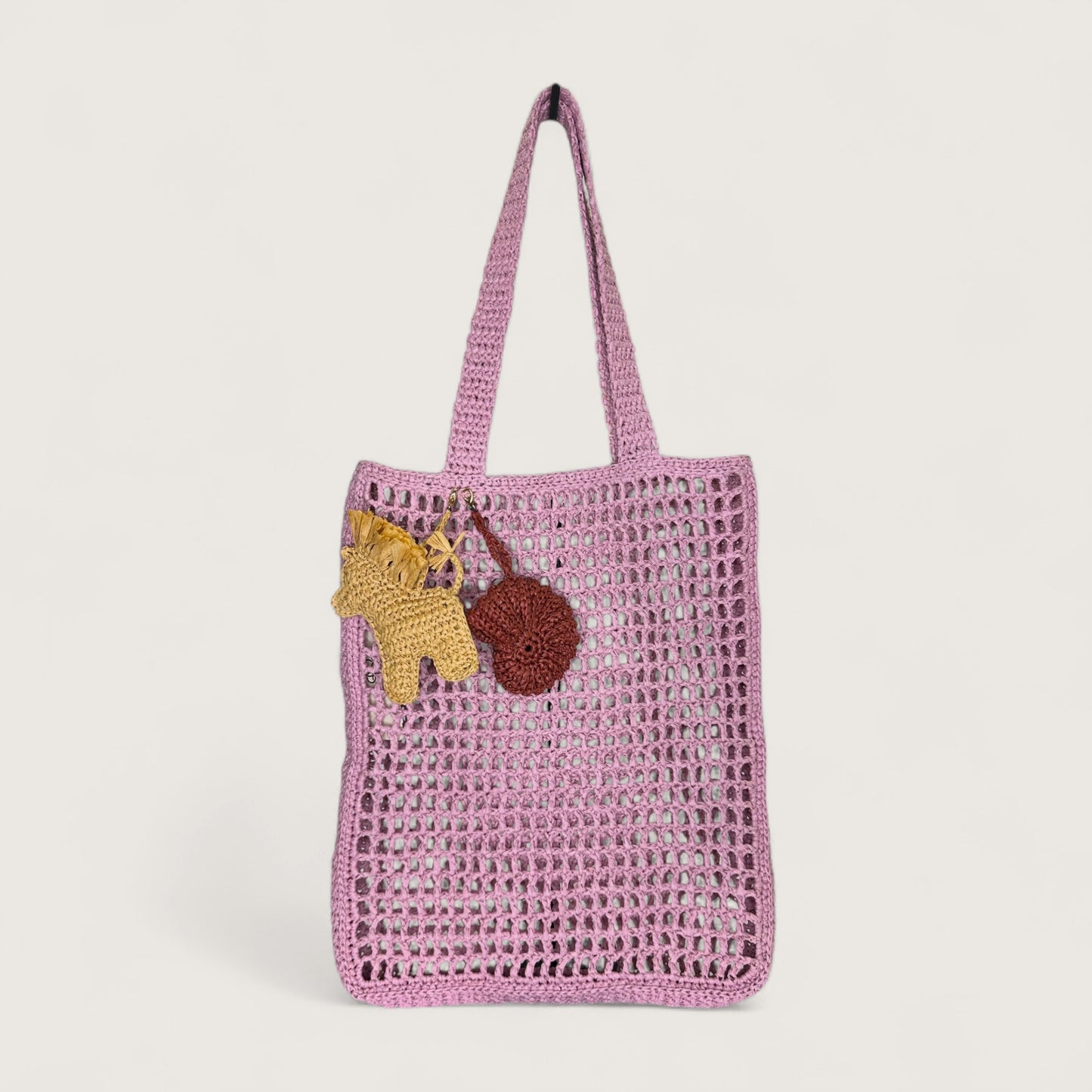 Сумка Butterfly Shopper LYU HM 2024.04 lila rafia