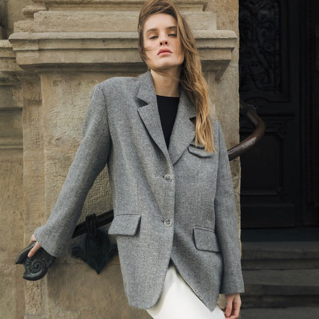 Жакет Iambrand сірий в ялинку