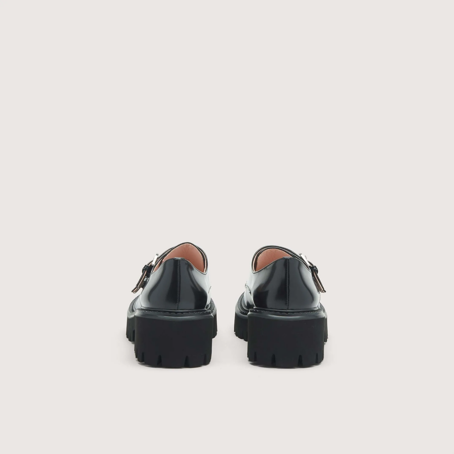 Чорні італійські шкіряні жіночі лофери Coccinelle Monk Strap Shiny Leather Noir RBI 38 01 01 001
