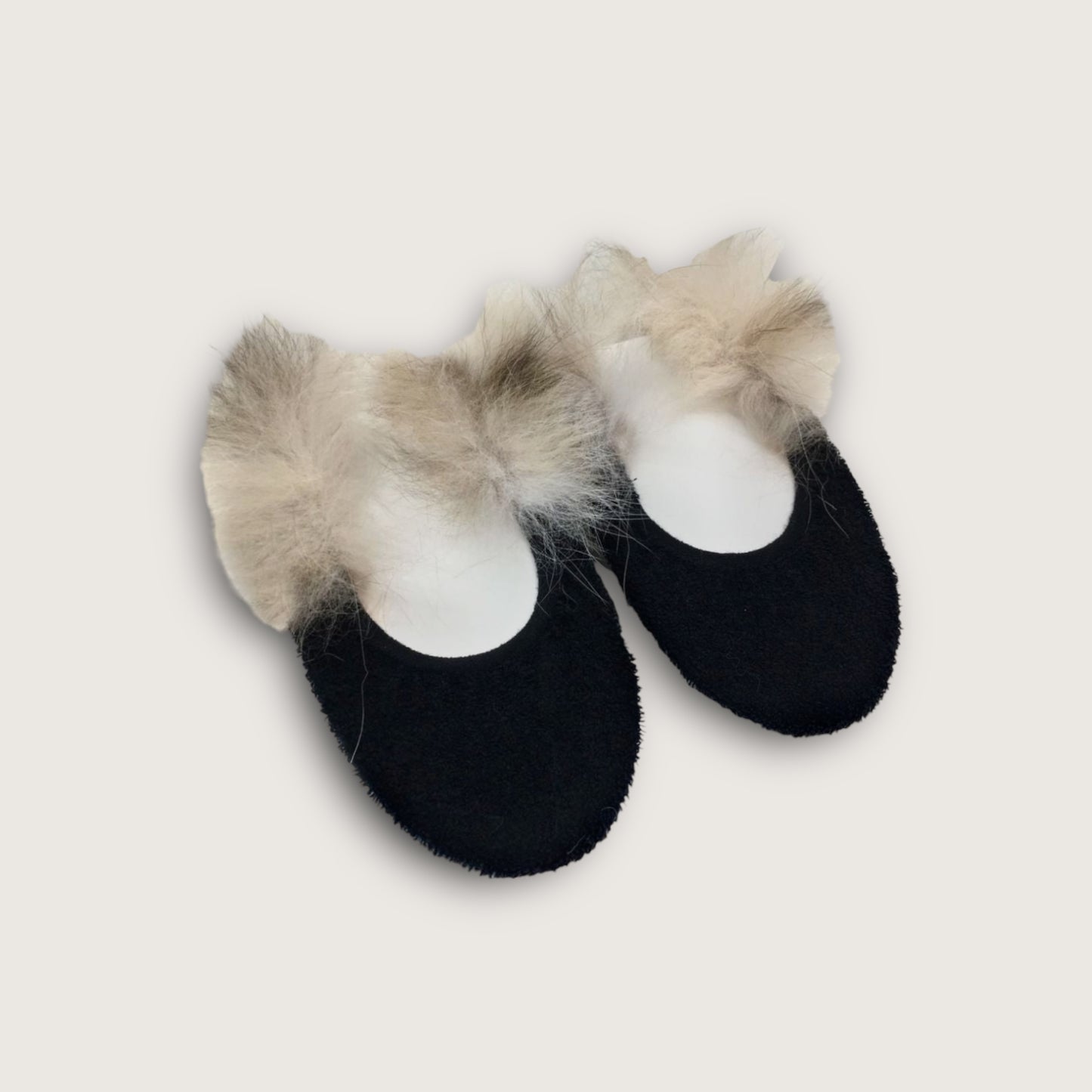 Шкарпетки Nors black/beige (lynx fur)