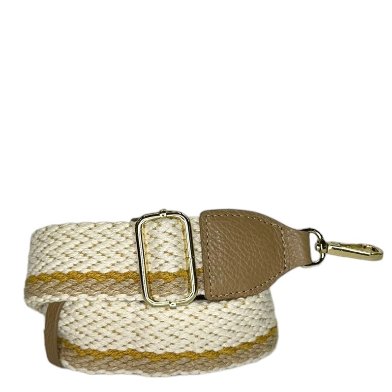 Ремінь для сумки LA8 2301 Cappuccino/Gold/Yellow