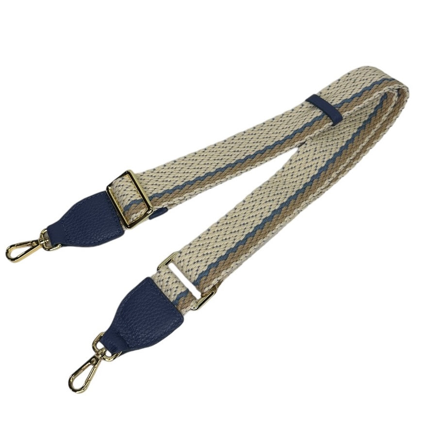 Ремінь для сумки LA8 2301 Deep blue/Gold/Blue