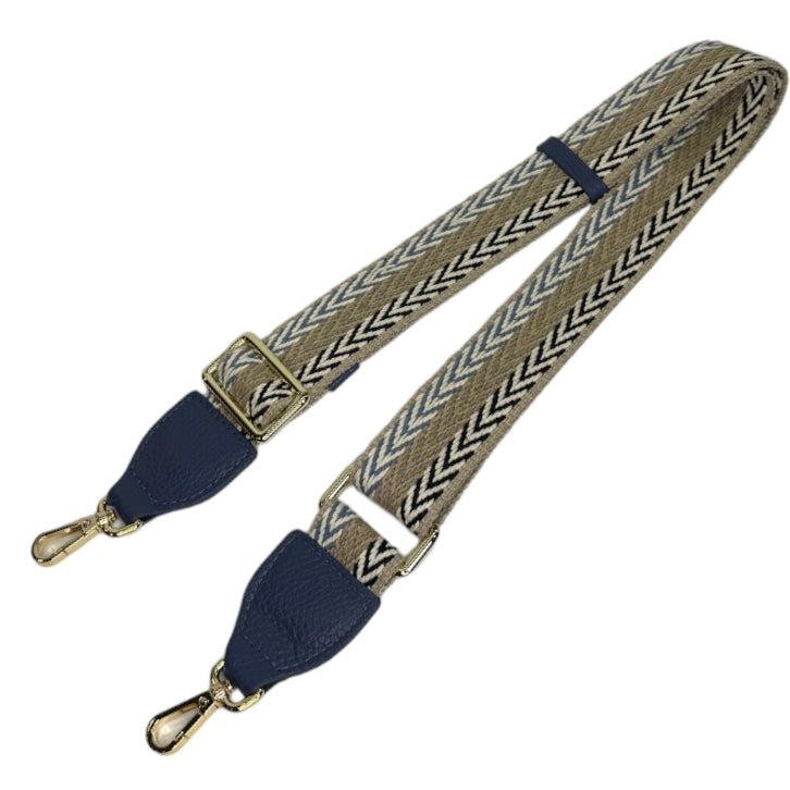 Ремінь для сумки LA8 2304 Deep blue/Gold/Beigeblue