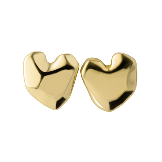 Сережки Vensa маленькі STRONG HEART золотого кольору P23 IRA 29AU