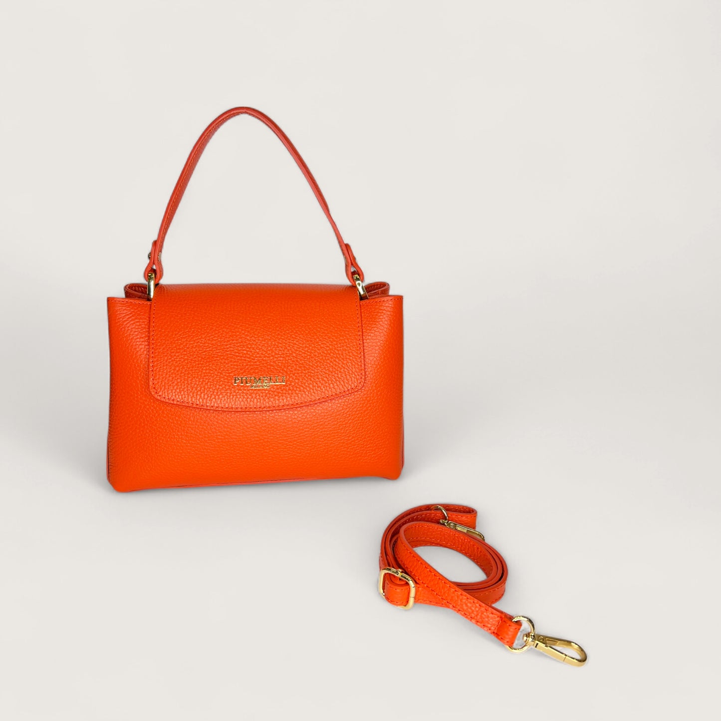 Помаранчева італійська шкіряна жіноча сумка Piumelli Elysia Bag, D35 Dark Orange