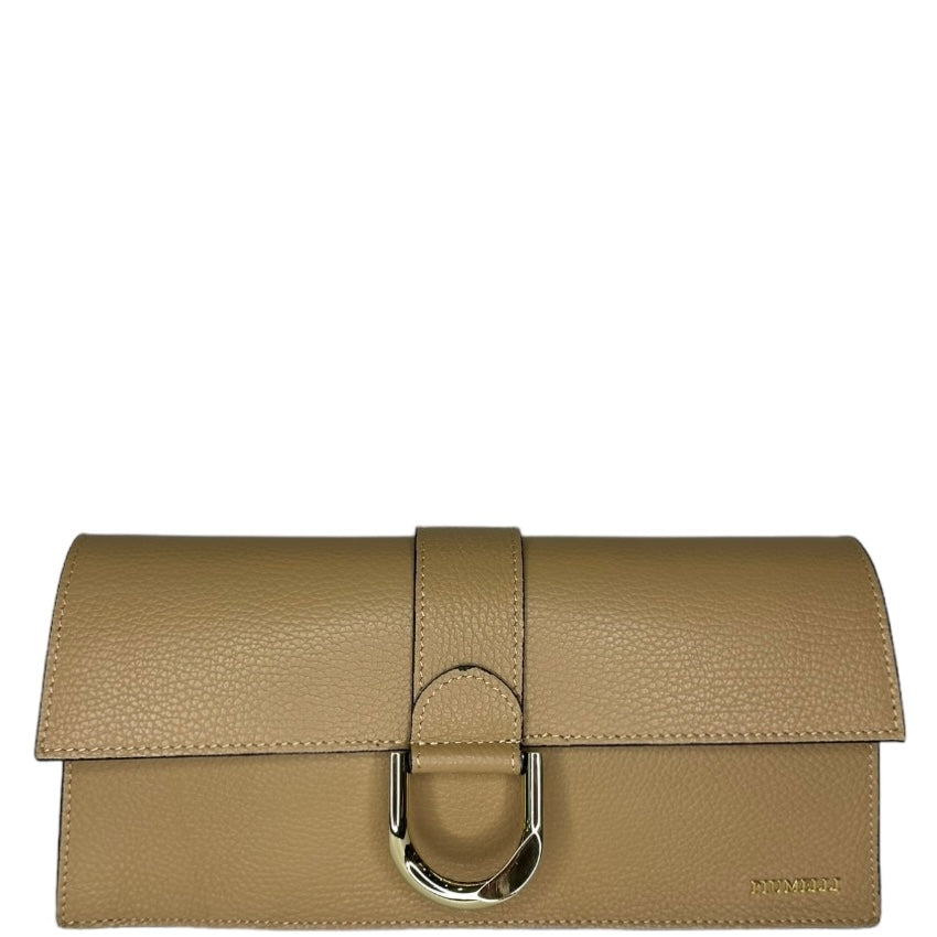 Бежева італійська шкіряна жіноча сумка Piumelli Nilda D81 Warm Beige