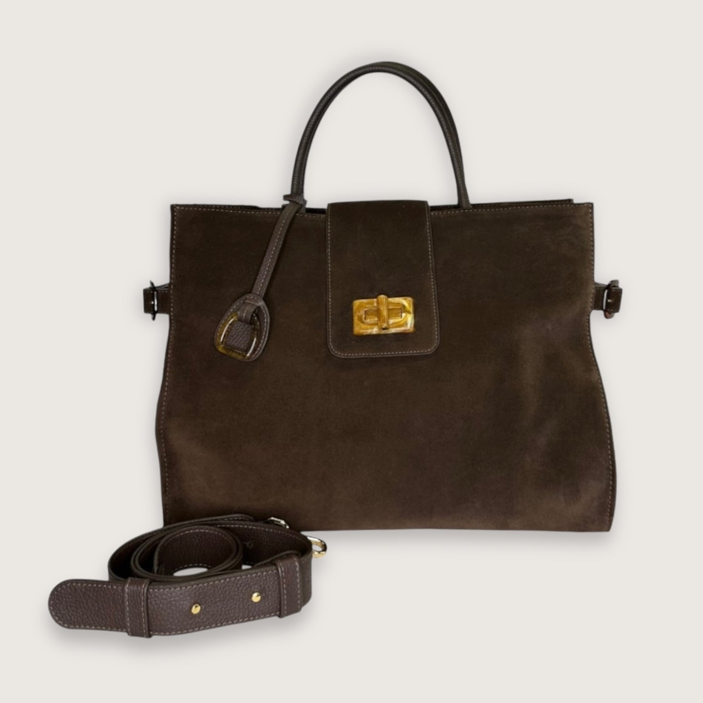 Сумка Etape ss24 Milano Grande Chocolate Suede