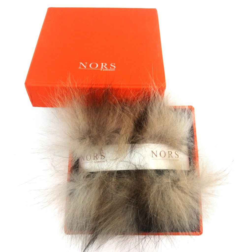 Шкарпетки Nors black/beige (lynx fur)