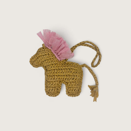 Брелок Butterfly rafia horse rope pink