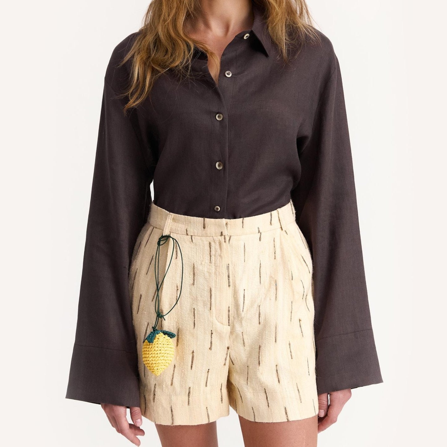 Сорочка Iambrand льон коричнева