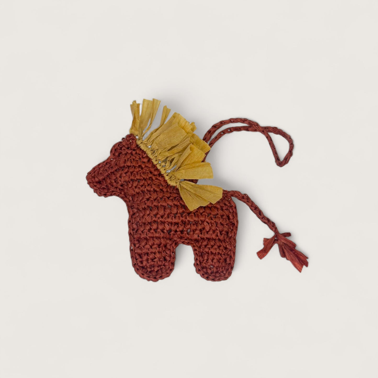 Брелок Butterfly rafia horse bordo rope