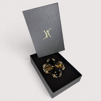 Брошка Vetro Antico AR 031150 yellow black brooch
