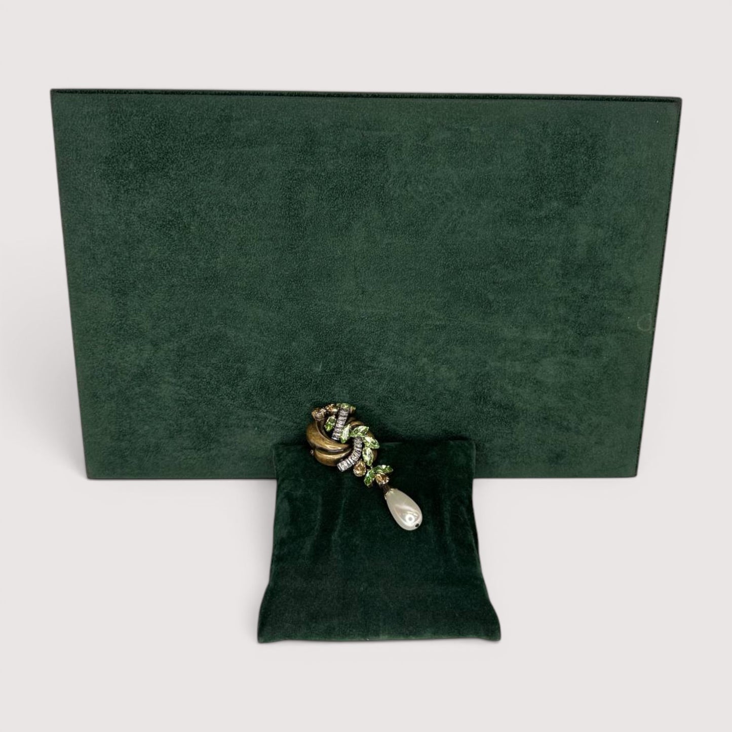 Брошка Vetro Antico AR 070864 green pearl pendant