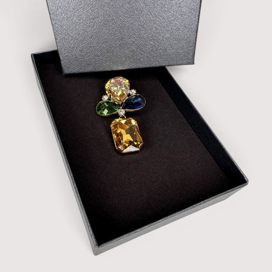 Брошка Vetro Antico AR 071631 yellow pendant