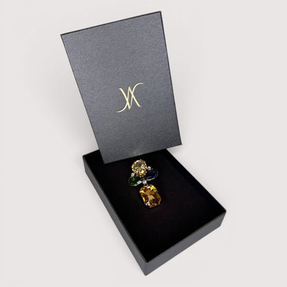 Брошка Vetro Antico AR 071631 yellow pendant