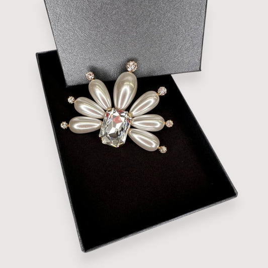 Брошка Vetro Antico AR 030873 pearl fan