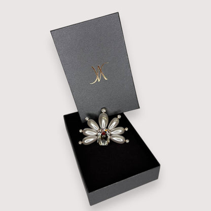 Брошка Vetro Antico AR 030873 pearl fan