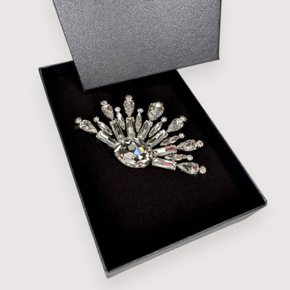 Брошка Vetro Antico AR 028867 white fan