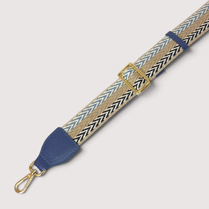 Ремінь для сумки LA8 2304 Deep blue/Gold/Beigeblue