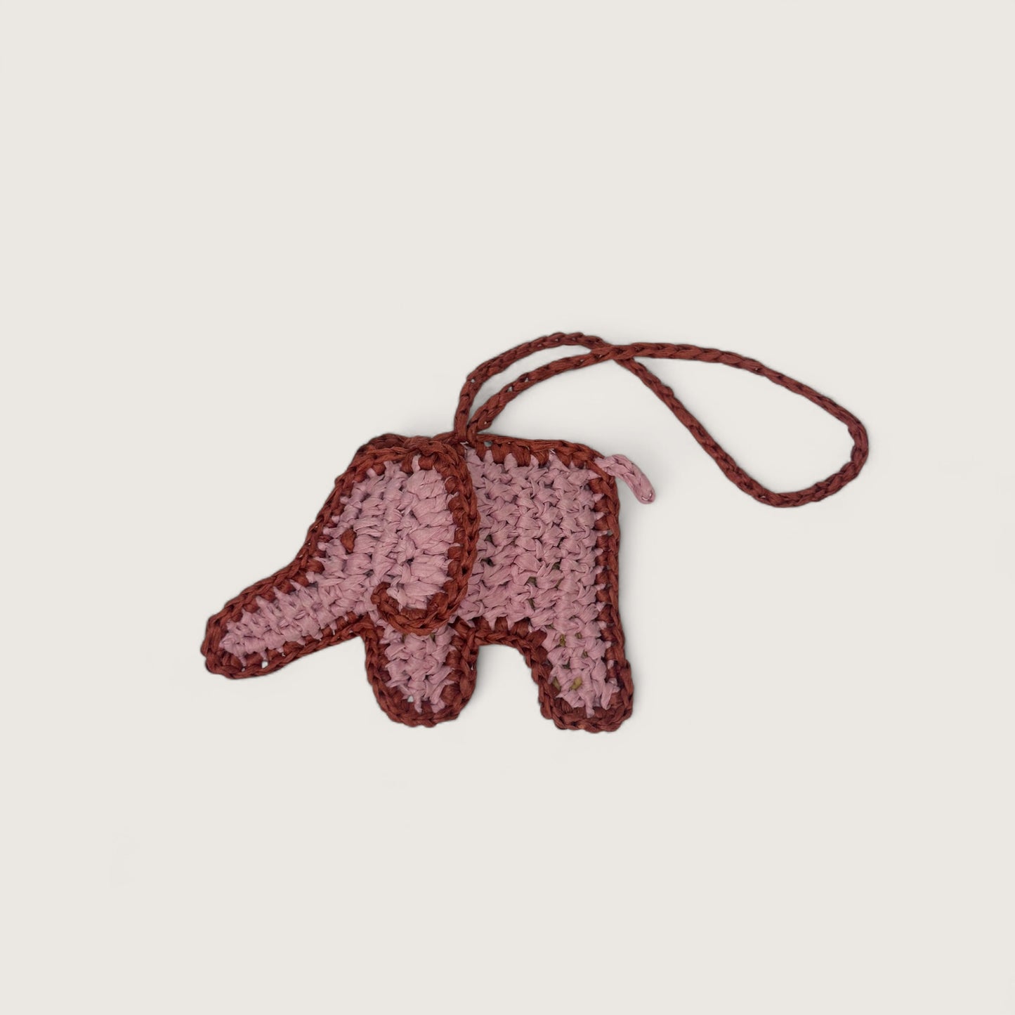 Брелок Butterfly rafia elefant pink