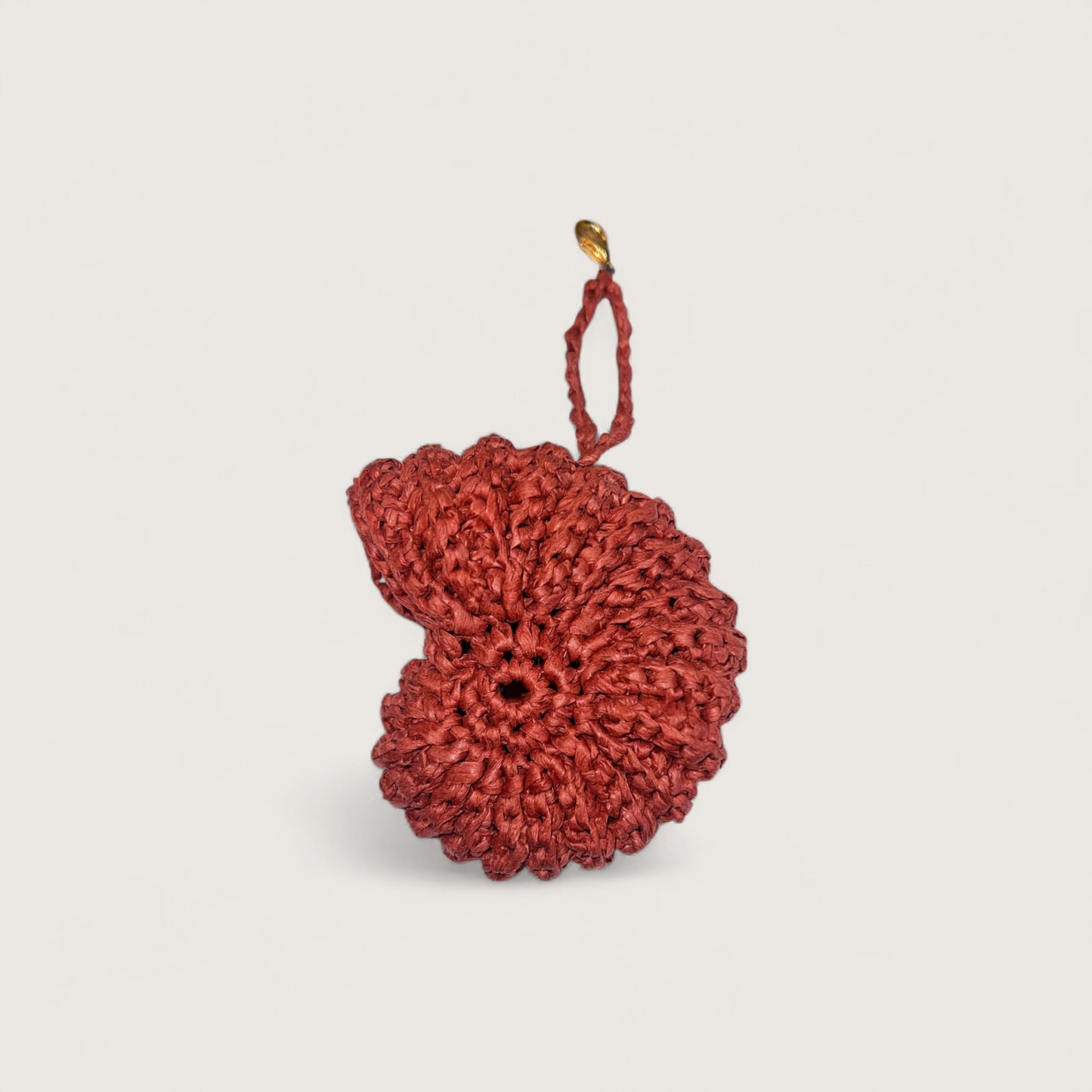 Брелок Butterfly rafia shell bordo