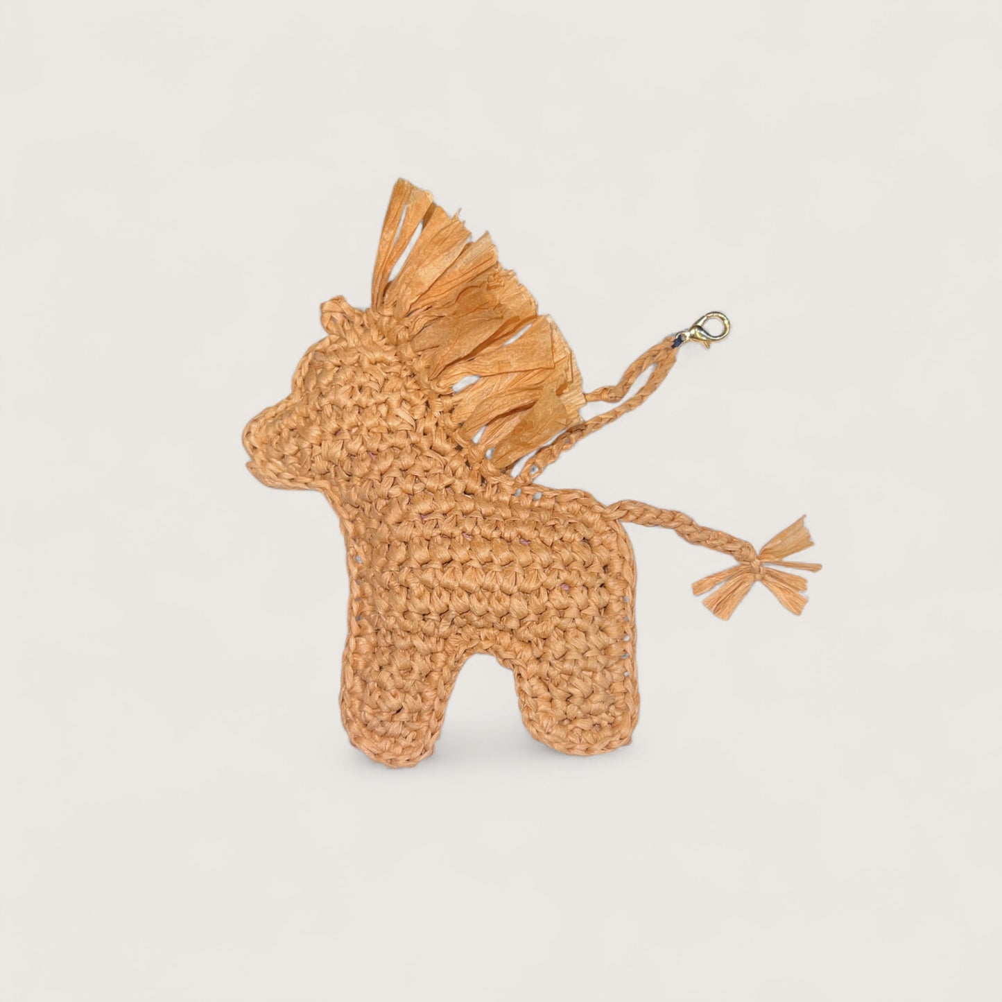 Брелок Butterfly rafia horse rope pale pink