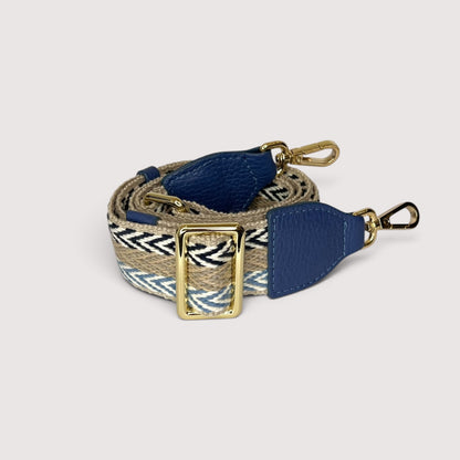 Ремінь для сумки LA8 2304 Deep blue/Gold/Beigeblue