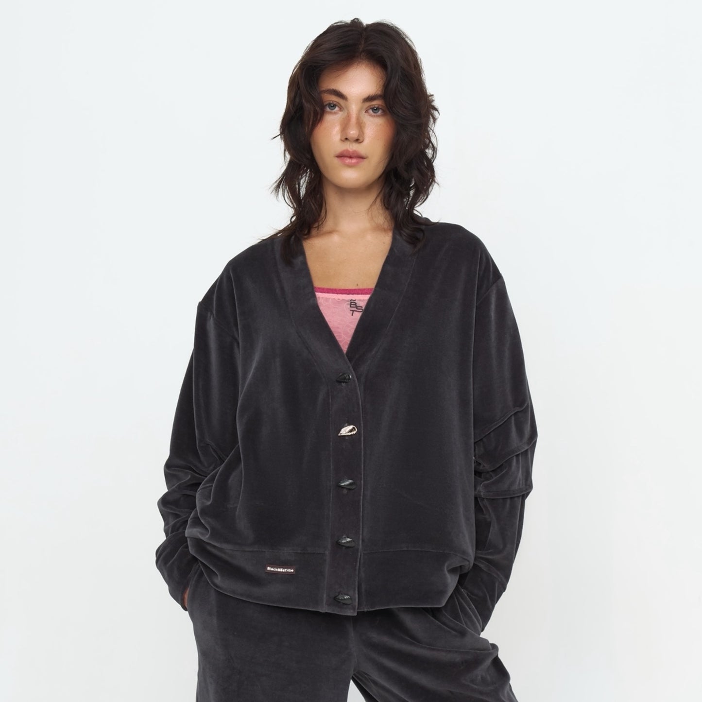 Кардіган BlackSeaTribe Лавер Сірий cardieLOVERgrey