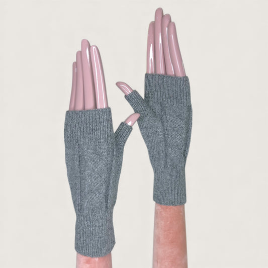 Мітенки Butterfly BY LYU 2025.38 АТ dark grey cachmere