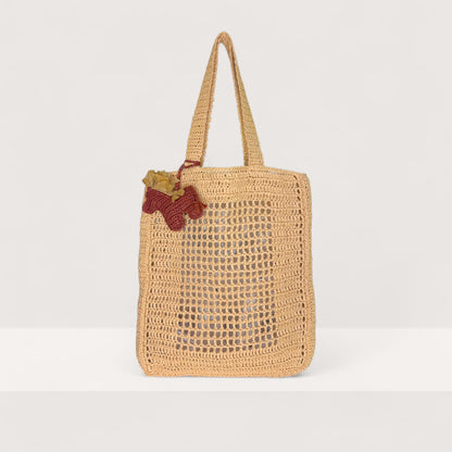 Сумка Butterfly Shopper LYU HM 2024.04 pale pink rafia