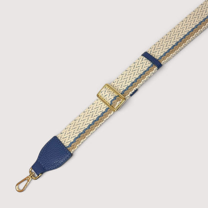 Ремінь для сумки LA8 2301 Deep blue/Gold/Blue