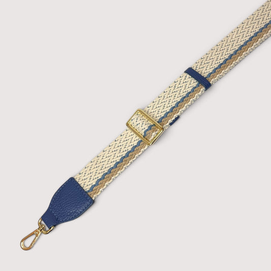 Ремінь для сумки LA8 2301 Deep blue/Gold/Blue