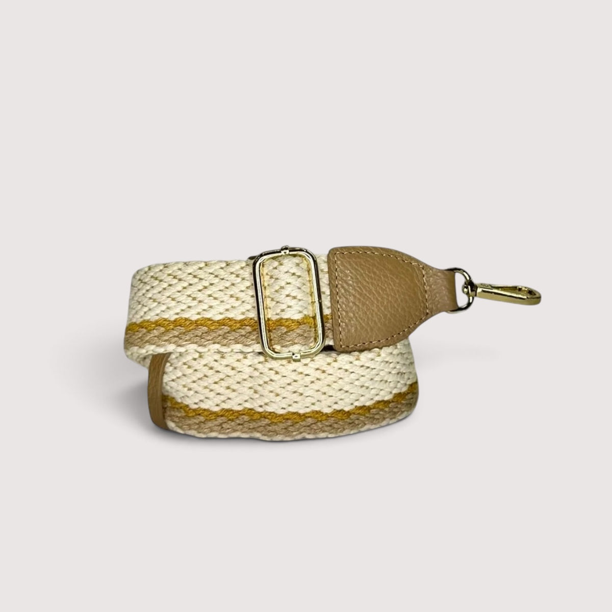 Ремінь для сумки LA8 2301 Cappuccino/Gold/Yellow