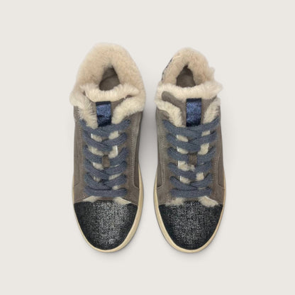 Взуття LA8 FW2605 grey taupe- blue/silver glitter
