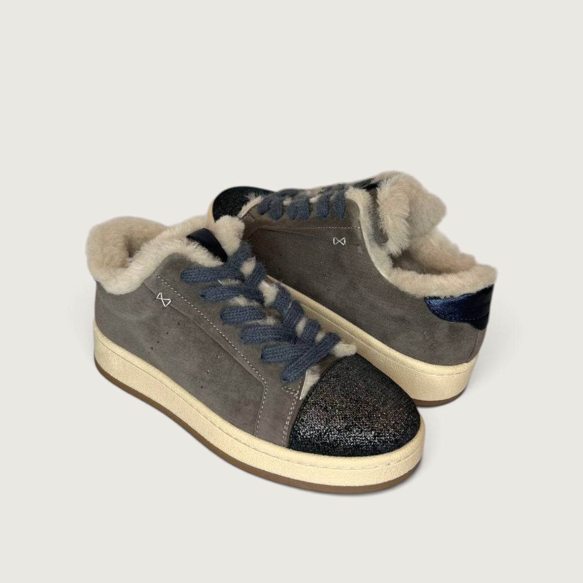 Взуття LA8 FW2605 grey taupe- blue/silver glitter