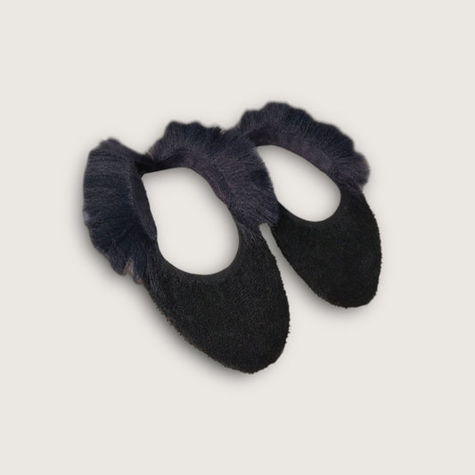 Шкарпетки Nors faux fur black/navy