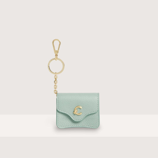 Блакитний італійський шкіряний жіночий брелок Coccinelle C-Me E2 SSL 41 03 01 B33