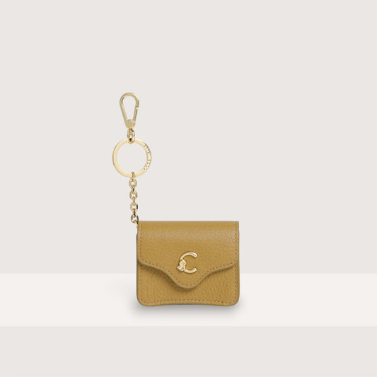 Оливковий італійський шкіряний жіночий брелок Coccinelle C-Me E2 SSL 41 03 01 G43