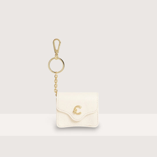 Білий італійський шкіряний жіночий брелок Coccinelle C-Me E2 SSL 41 03 01 N17