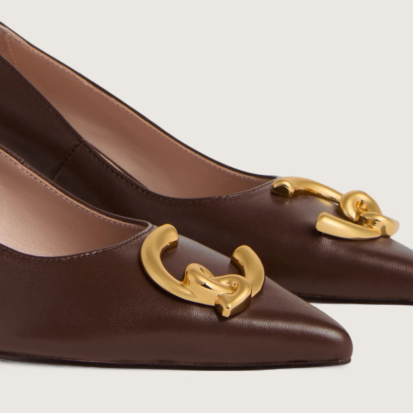 Шоколадні італійські шкіряні жіночі човники Coccinelle C-Me E4 SB3 13 02 01 W20