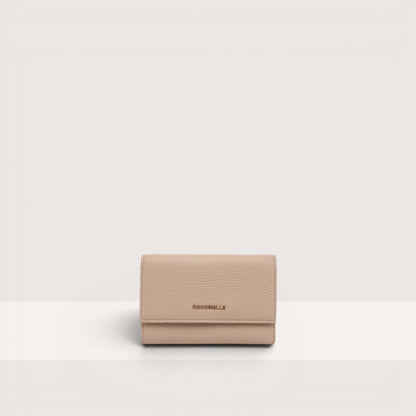 Перловий італійський шкіряний жіночий гаманець Coccinelle Metallic Soft E2 HW5 11 66 01 N80