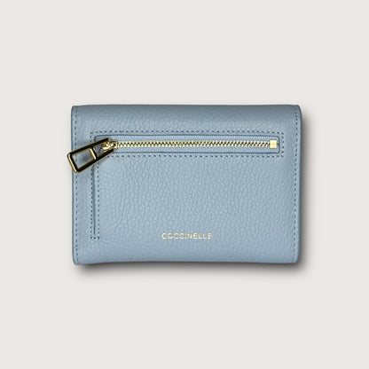 Блакитний італійський шкіряний жіночий гаманець Coccinelle Magie E2 MQF 11 D6 01 B35