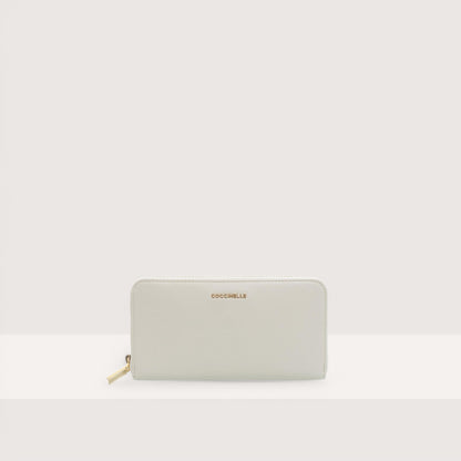Білий італійський шкіряний жіночий гаманець Coccinelle Metallic Soft E2 MW5 11 32 01 H13