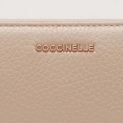 Пудровий італійський шкіряний жіночий гаманець Coccinelle Metallic Soft E2 MW5 11 32 01 N12