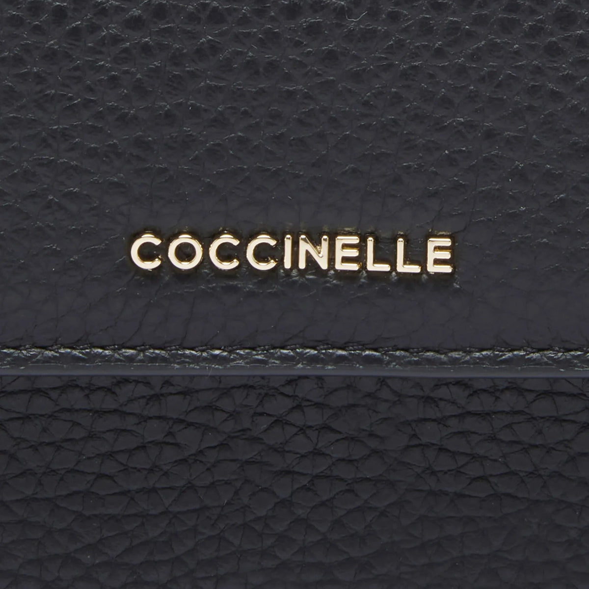 Чорний італійський шкіряний жіночий гаманець Coccinelle Metallic Soft E2 MW5 11 B8 01 001