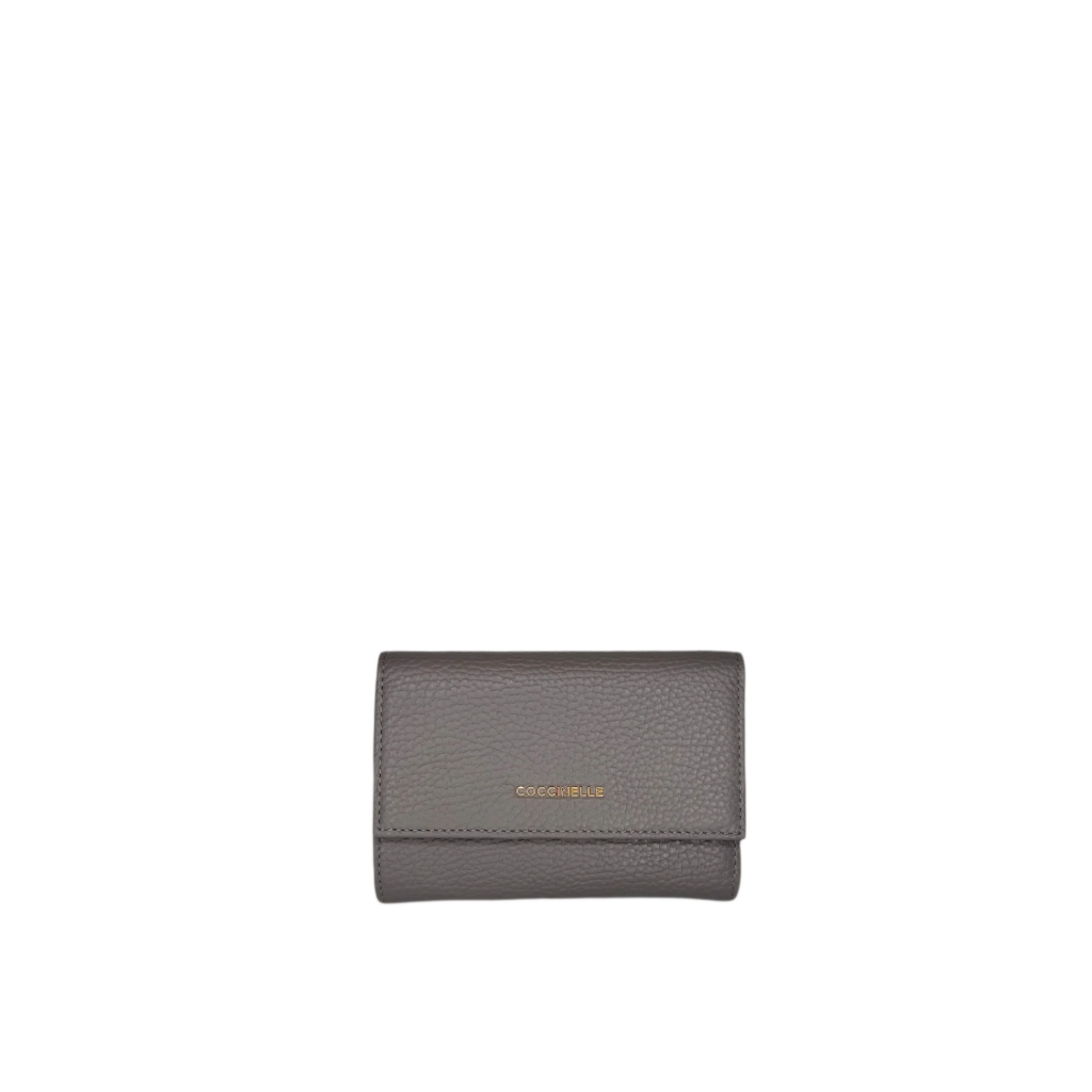 Графітовий італійський шкіряний жіночий гаманець Coccinelle Metallic Soft E2 MW5 11 D6 01 Y21
