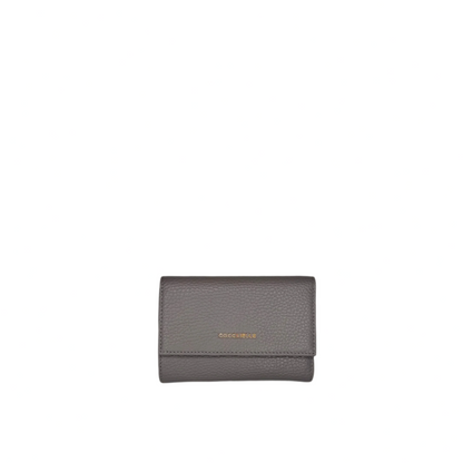 Графітовий італійський шкіряний жіночий гаманець Coccinelle Metallic Soft E2 MW5 11 D6 01 Y21