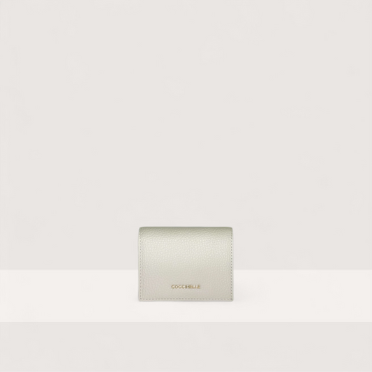 Білий італійський шкіряний жіночий гаманець Coccinelle Metallic Soft E2 MW5 17 21 01 H14